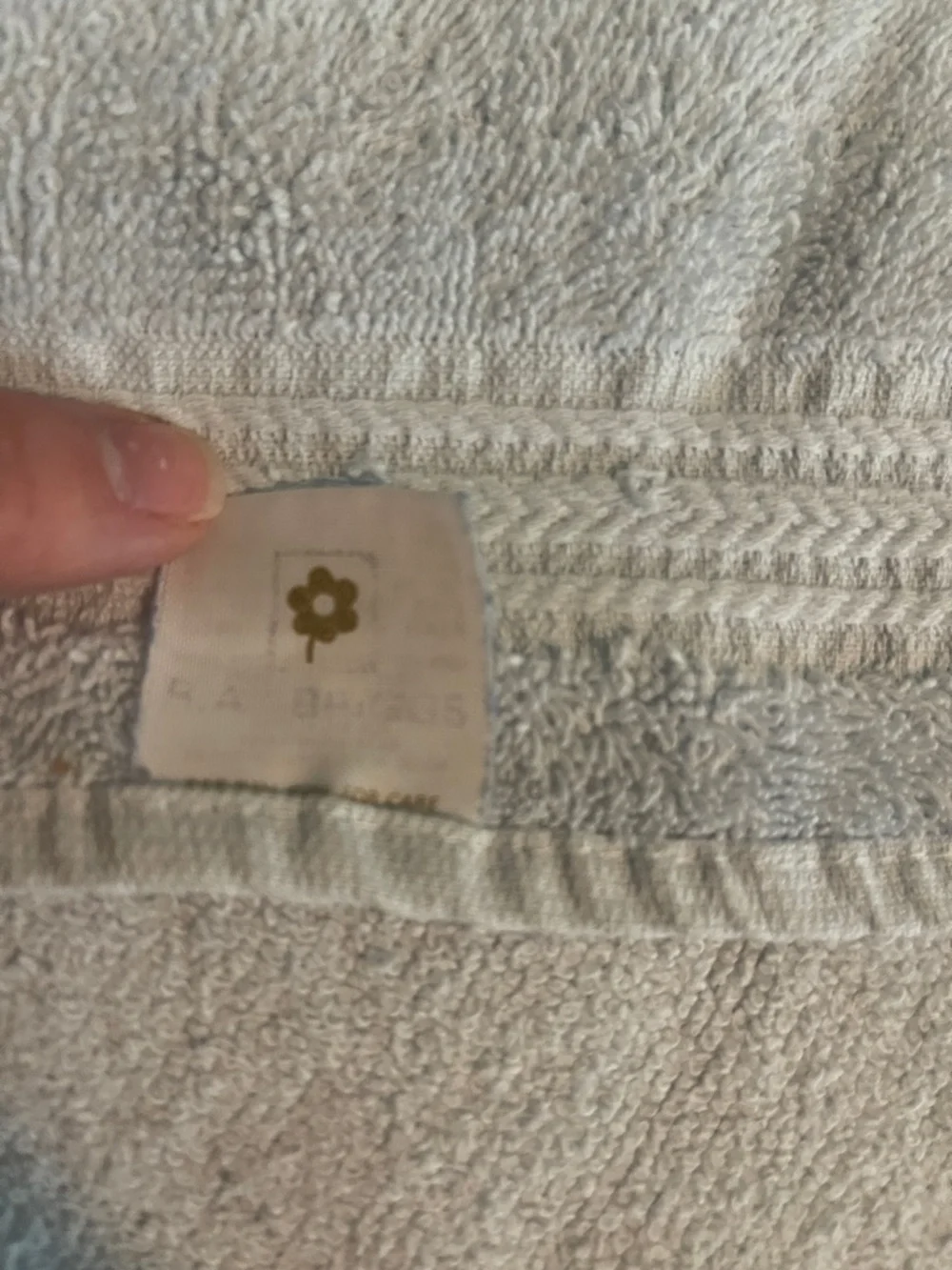 Vintage Bath Towels Set of 2 Light Blue Buttery on Branch 40” x 21”